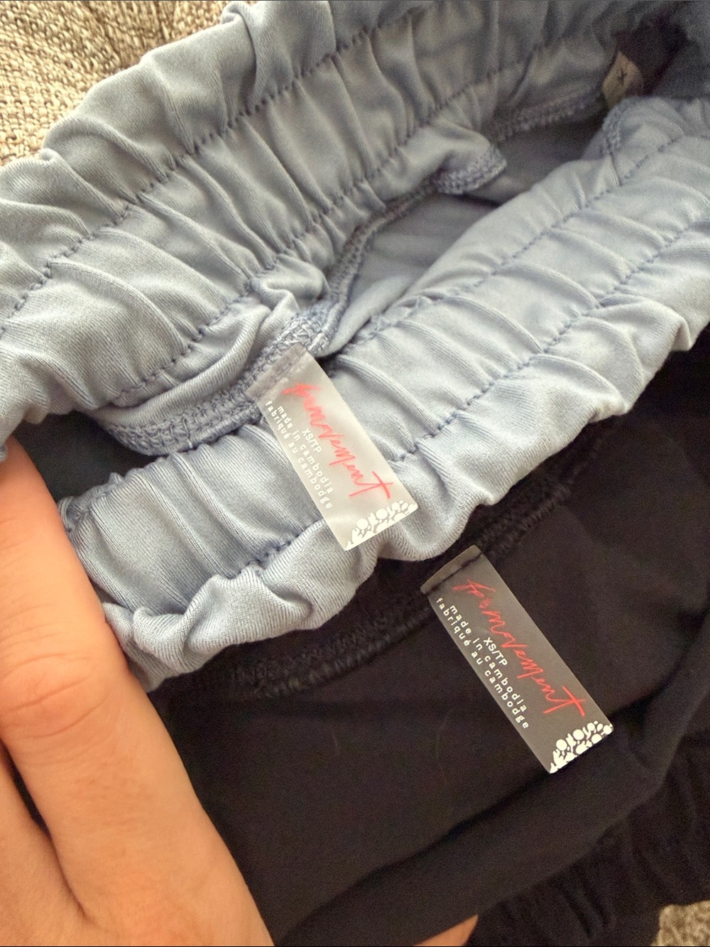 FP Movement by Free People Athletic Shorts in Black and Light Blue - Picture 4 of 4